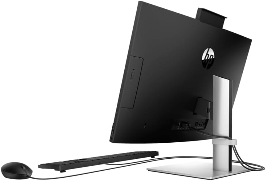 HP ProOne 24-440G9 all-in-one PC, sharp 23.8-inch display. Experience efficient performance with the Intel Core i5, complemented by a generous 16GB RAM and a speedy 512 GB SSD. Integrated Intel Iris-X graphics deliver smooth visuals. Windows 11 Pro