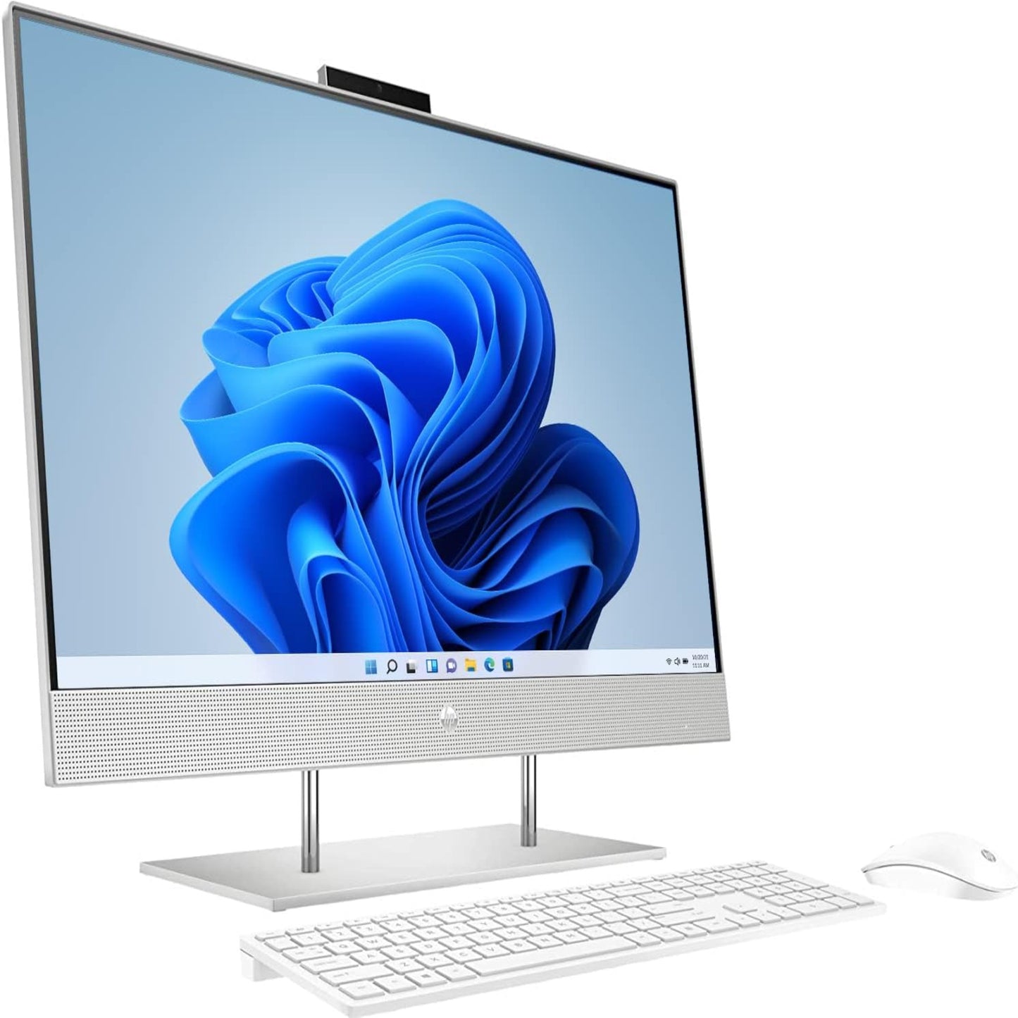 ALL IN ONE (AIO) PC Model New 2026 HP 27-DP1888D - Intel Core i7, 16GB DDR4 RAM, 1TB SSD, Intel Iris-X, 27" Touch FHD (Silver)Office 2021 full Edition , Wireless Keyboard & Mouse