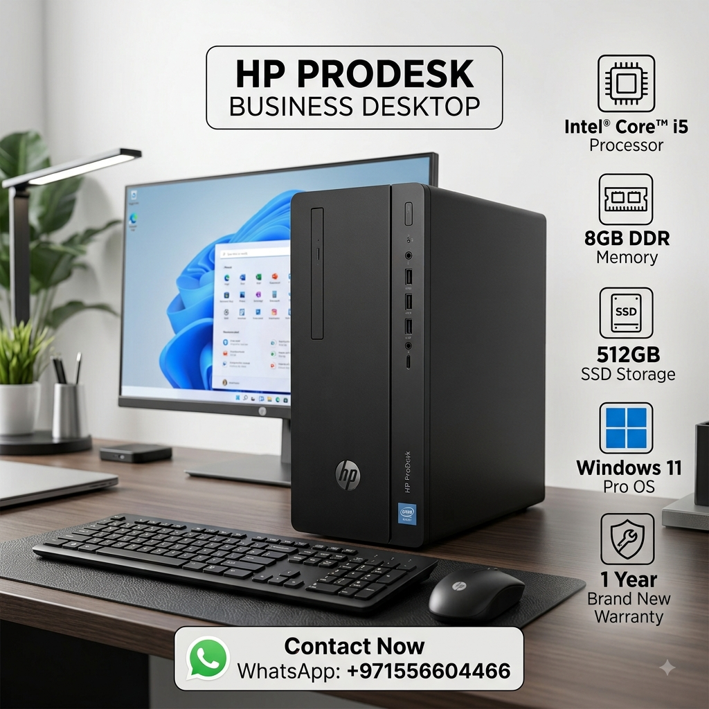 New Model 2027: HP 290 G9 MT | Intel i5 | 8GB DDR | 512GB SSD | Win 11 Pro | Black | Keybd & Mouse | Desktop Business & Home PC