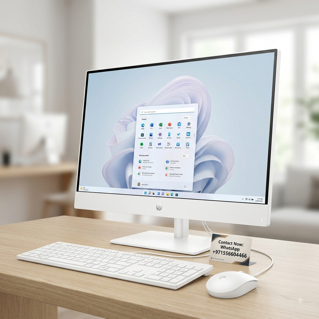 New Model 2027: HP 27-CR0083nyAIO | 27" Non-Touch | Intel i7 155U | 16GB | 512GB SSD | Intel Graphics | Win 11 Pro | White | Wired Keybd & Mouse