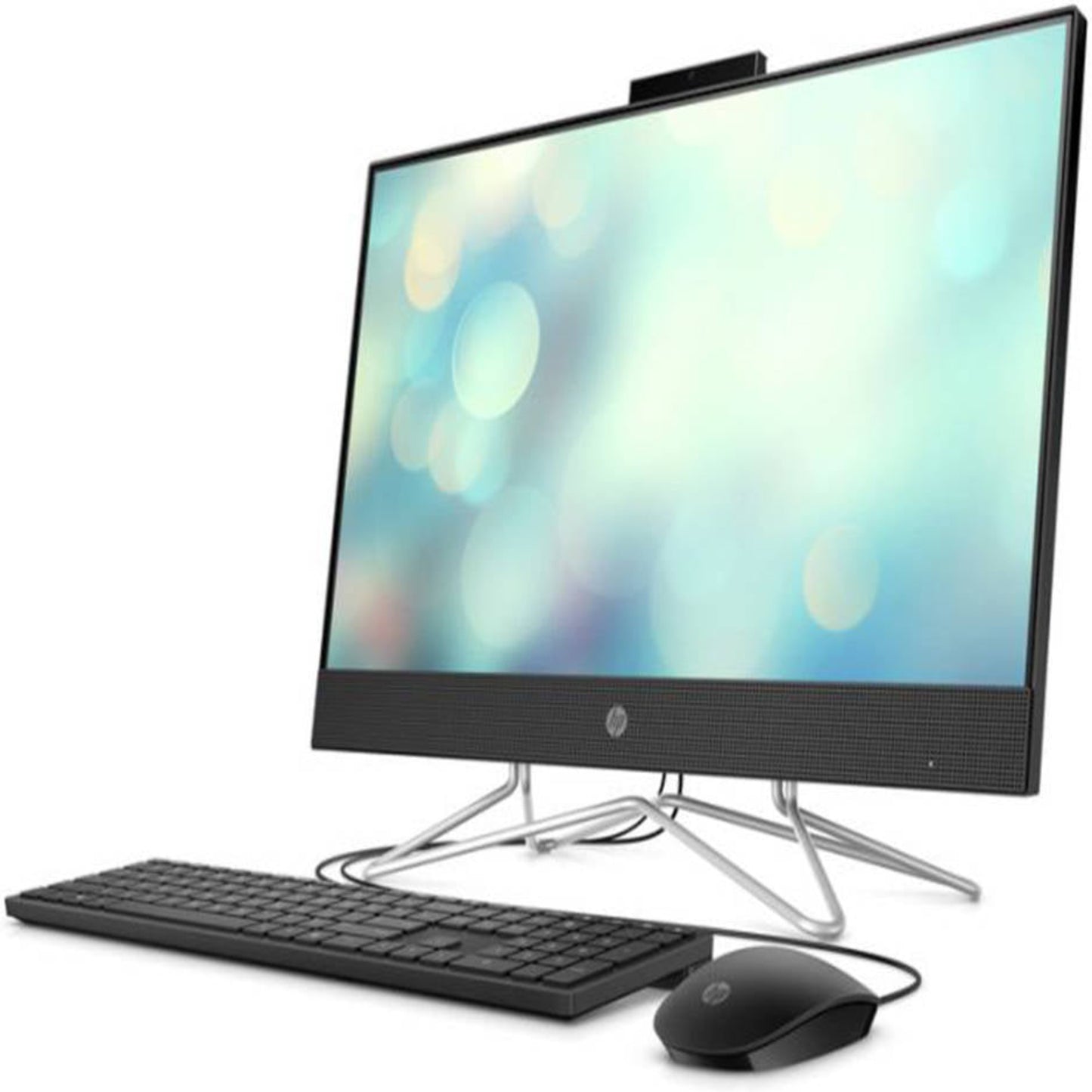 Versatile HP 24-inch Touchscreen All-in-One Desktop in Black: AMD Ryzen 5 Performance, 8GB Memory, Fast 512GB Solid State Drive, and AMD 2GB Graphics for Work, Entertainment, Creative Projects, and Everyday Tasks!"