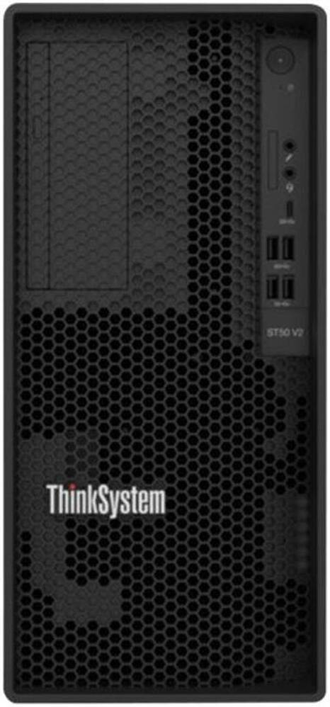 Brand New 2025 Lenovo ST50-V2 Server - Intel Xeon E-2324G Processor - 16GB RAM (2x8GB DDR4) - 2TB HDD + 256GB SSD - DOS Operating System - Brand New - Original Packaging - 1-Year Warranty