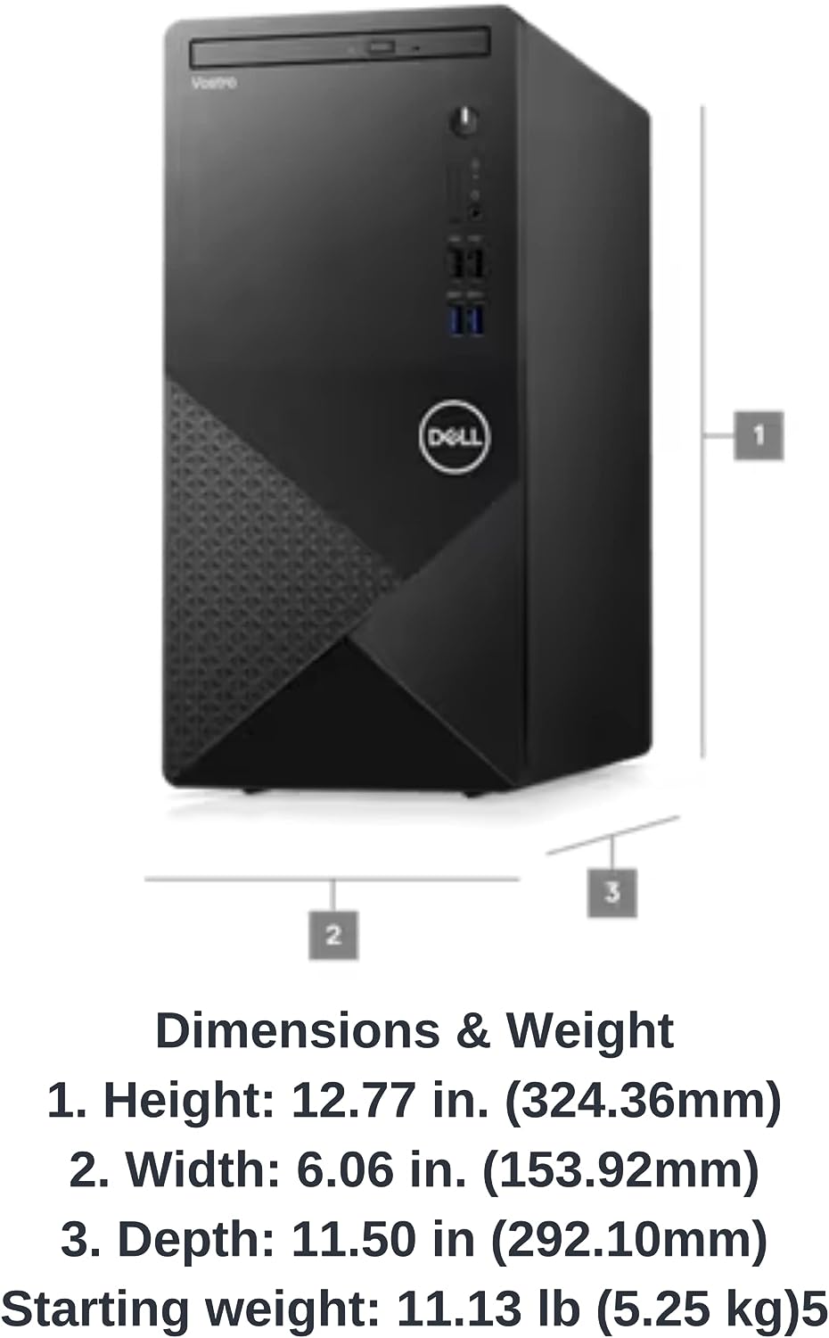 Dell Vostro 3030 (2026) Intel Core i7 32GB DDR4 RAM Dual 1TB SSD Wi-Fi 802.11ac Bluetooth DVD-RW Drive Windows 11 Pro Black Color Original Accessories Brand New & Sealed