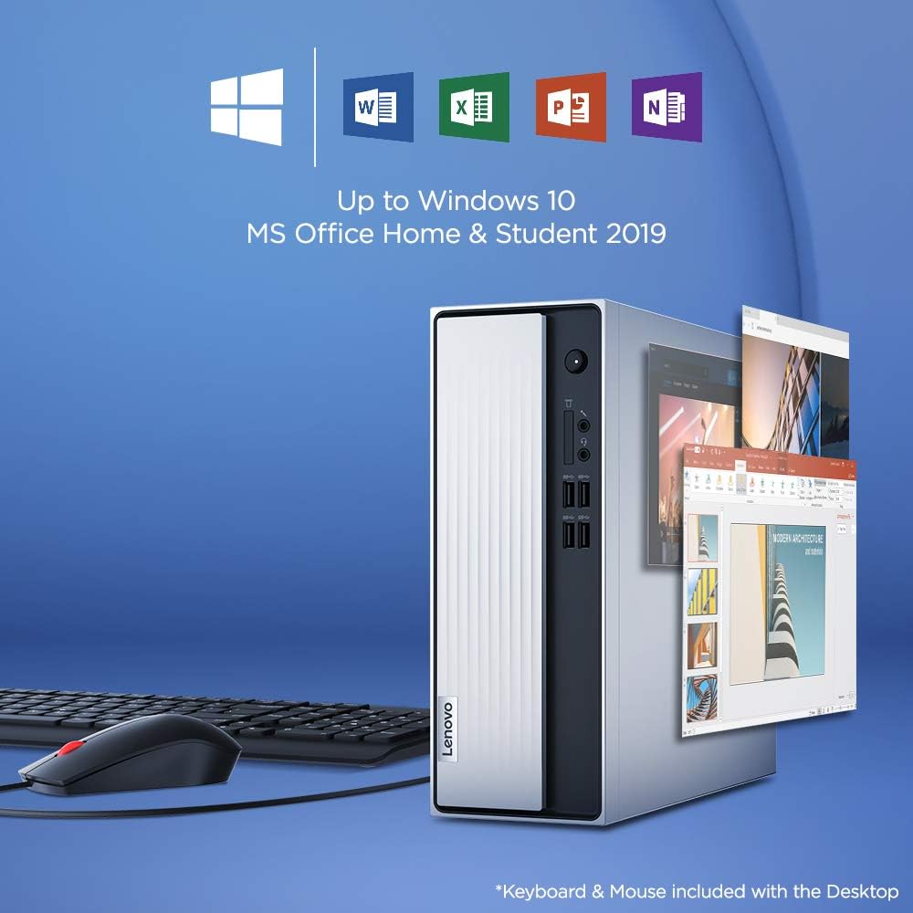 Lenovo IdeaCentre 3 Desktop SFF (2025 Model) - CPU: Intel Core i3 - RAM: 4GB - Storage: 1TB HDD - Graphics: Intel UHD - OS: Windows 11 Pro - Connectivity: WiFi 5, Bluetooth 5.0 - Color: Grey