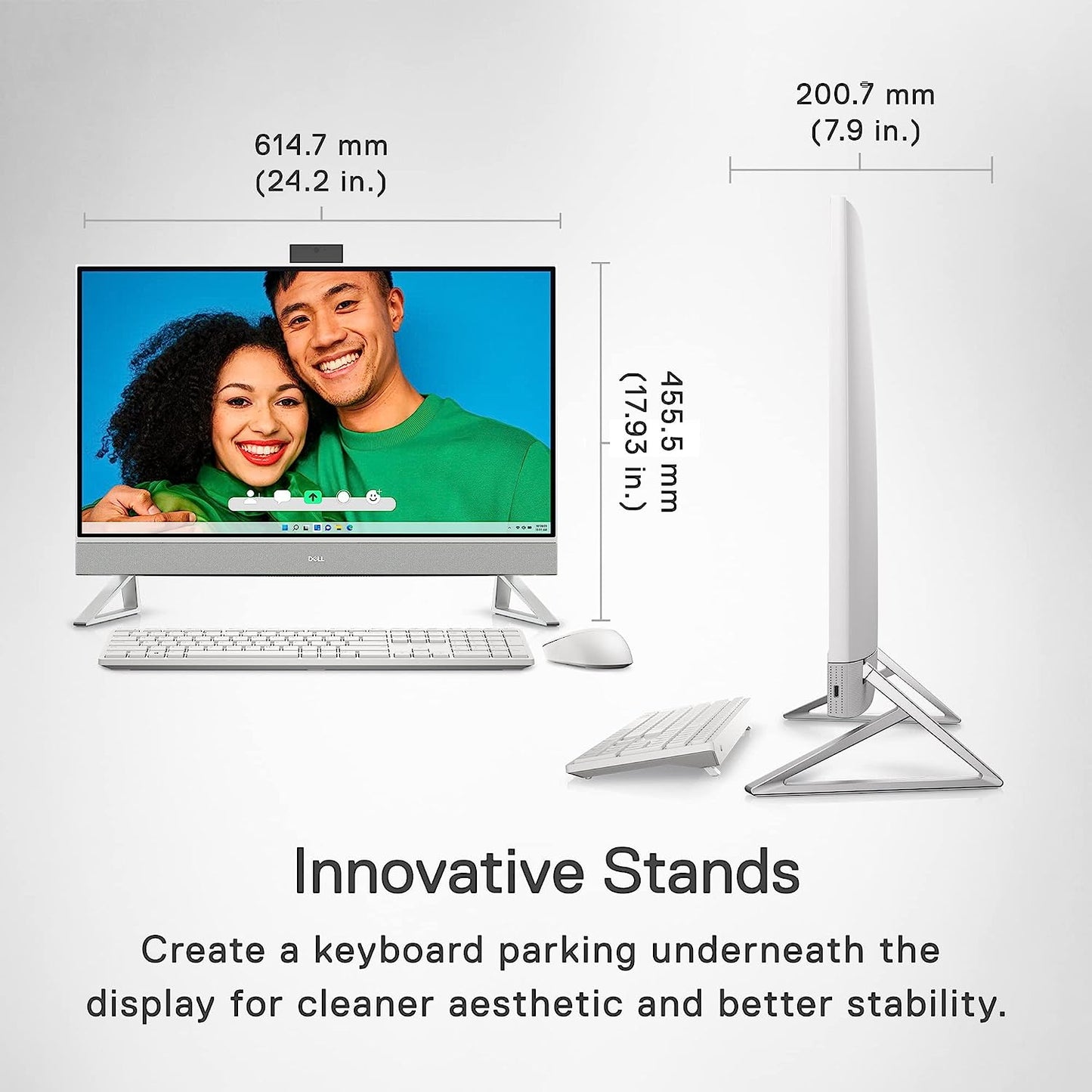 Brand New Original π All in One (AIO) Newest Model 2025 Dell Inspiron 7720 All in One - 27-inch FHD Touch Display, Core i7-1355U, 32GB RAM, 1TGB SSD, NVIDIA GeForce MX550 GDDR6, Win 11, 1 Year Premium Support+6 Month Migrate -White