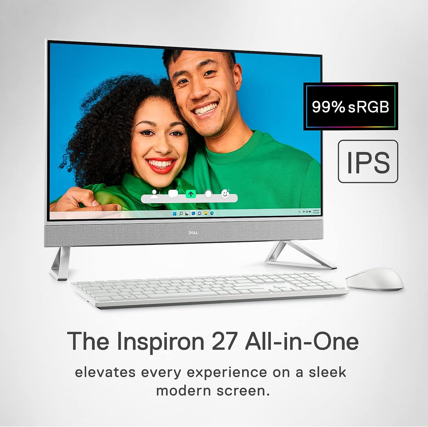 Brand New Original π All in One (AIO) Newest Model 2025 Dell Inspiron 7720 All in One - 27-inch FHD Touch Display, Core i7-1355U, 32GB RAM, 1TGB SSD, NVIDIA GeForce MX550 GDDR6, Win 11, 1 Year Premium Support+6 Month Migrate -White