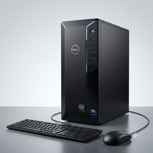 New Model 2027: Dell QCT1250 Pro Tower | Intel Core Ultra 5 235 | 8GB DDR5 | 512GB SSD | Win 11 Pro | Black | Wired Keybd & Mouse