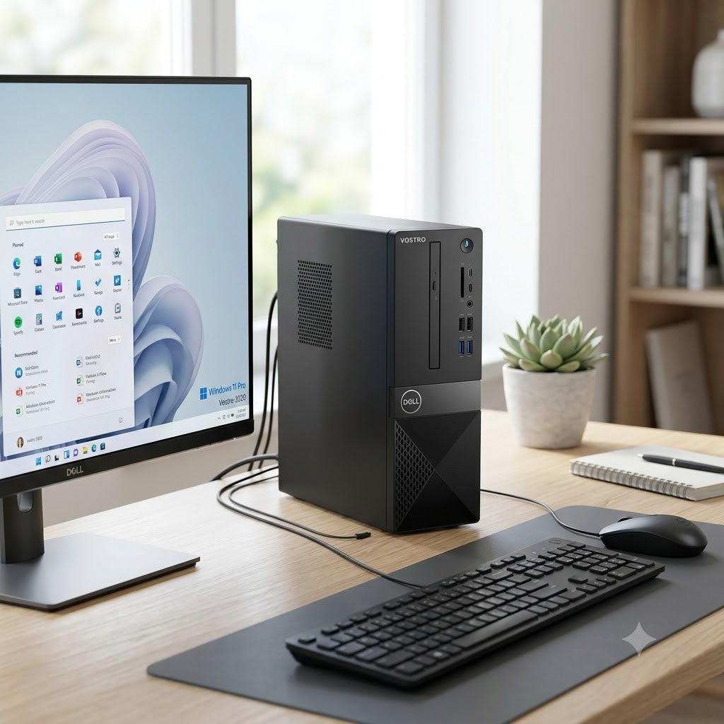 New Model 2027: Dell Vostro 3030 Desktop | Intel i5-12400 | 8GB DDR5 | 1TB SSD | Intel UHD | Win 11 Pro | Black | Wired Keybd & Mouse