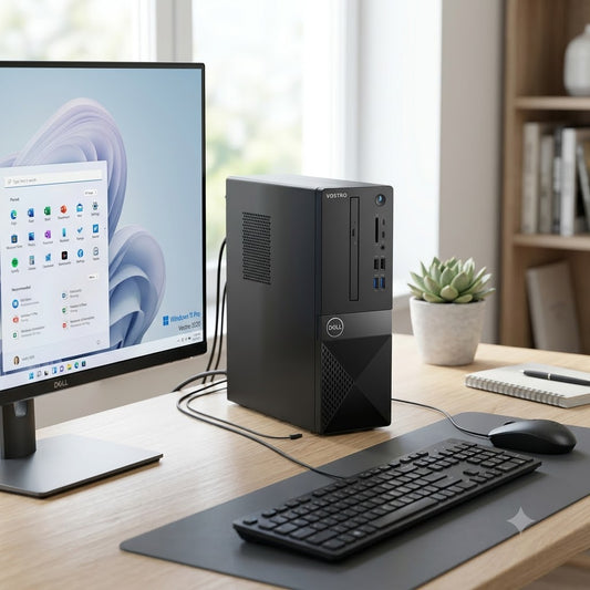 New Model 2027: Dell Vostro 3030 Desktop | Intel i5-12400 | 8GB DDR5 | 1TB SSD | Intel UHD | Win 11 Pro | Black | Wired Keybd & Mouse