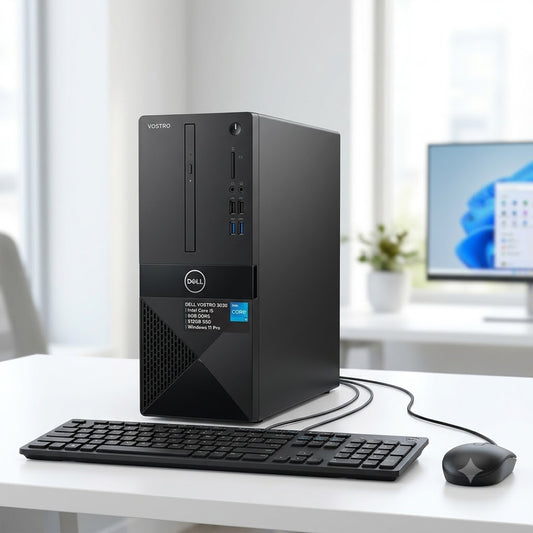 New Model 2027: Dell Vostro 3030 Desktop | Intel i5-12400 | 8GB DDR5 | 512GB SSD | Intel UHD | Win 11 Pro | Black | Wired Keybd & Mouse