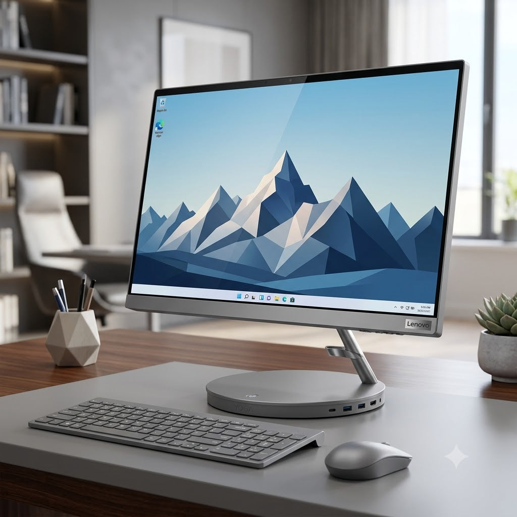 New Model 2027: Lenovo Yoga AIO | 27" UHD | Intel Ultra 9 258V | 32GB | 1TB SSD | RTX 4050 6GB | Win 11 Pro | Grey | Wireless Keybd & Mouse