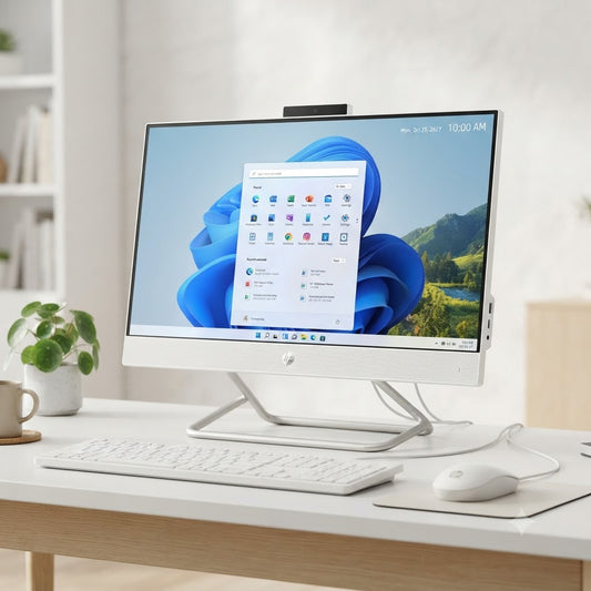 New Model 2027: HP 24-CR1072 AIO | 23.8" Touch | Intel Ultra 7 155U | 8GB | 512GB SSD | Intel UHD | Win 11 Pro | White | Wired Keybd & Mouse