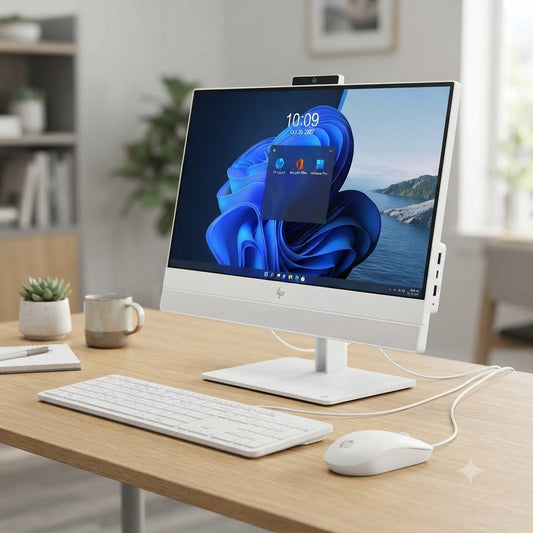 New Model 2027: HP 24-CR-0096NY AIO | 23.8" Touch | Intel i7-1355U | 16GB | 512GB SSD | Intel UHD | Win 11 Pro | White | Wired Keybd & Mouse