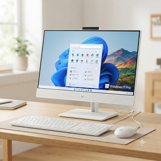 New Model 2027: HP 24-DP AIO | 23.8" Touch | Intel i7 | 16GB | 512GB SSD | Intel Graphics | Win 11 Pro | White | Wired Keybd & Mouse