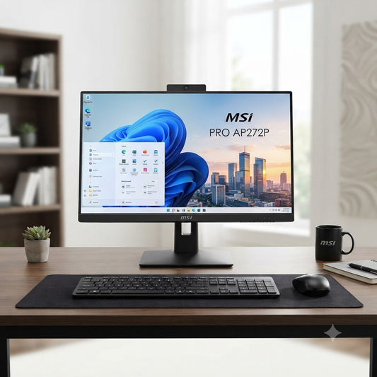 New Model 2027: MSI PRO AP272P AIO | 27" Non-Touch | Intel i5-14400 | 16GB | 1TB SSD | Intel UHD | Win 11 Pro | Black | Wireless Keybd & Mouse