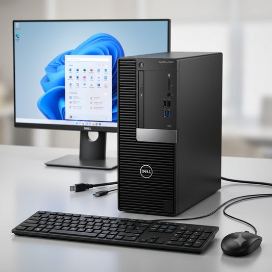 New Model 2027: Dell OptiPlex 3090 SFF | Intel i5 10th Gen | 16GB DDR4 | 512GB SSD | Win 11 Pro | Black | Keybd & Mouse