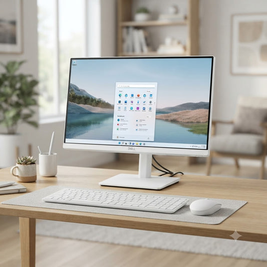 New Model 2027: Dell 24 AIO | 23.8" Touch | Intel Core 7-150U | 16GB | 512GB SSD | Intel UHD | Win 11 Home | White | Original Keybd & Mouse