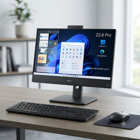 New Model 2027: Dell Pro 24 AIO | 23.8" Touch | Intel U5 245T | 16GB | 512GB SSD | Intel Graphics | Win 11 Pro | Black | Original Keybd & Mouse