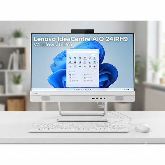 New Model 2027: Lenovo IdeaCentre AIO 24IRH9 | 24" FHD | Intel i7-13620H | 16GB | 512GB SSD | Intel UHD | Win 11 Pro | White | Wired Keybd & Mouse