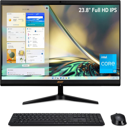 Acer Aspire C24-1700 24": Intel i3 12th Gen, 8GB RAM, 512GB SSD, Black