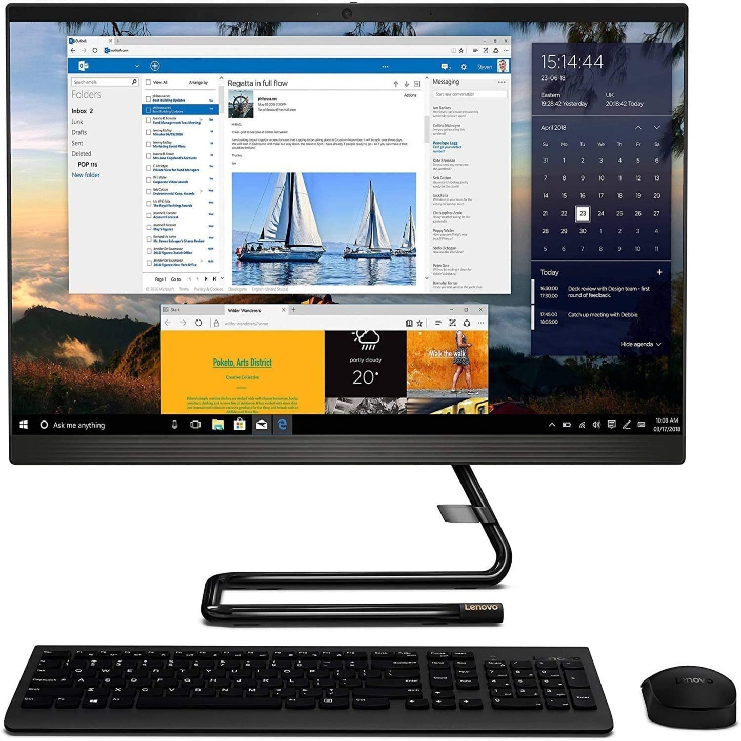 Brand New Original 👌 All in One (AIO) Newest Model 2025-Lenovo IdeaCentre A340 All in one Desktop: 23.8", i5, 8GB DDR4 RAM, 256GB SSD, DVD-RW Burner, Win 10 Home