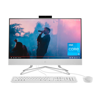 HP 24-CR0012L 24": Intel i3 13th Gen, 8GB RAM, 512GB SSD, Iris-X, White
