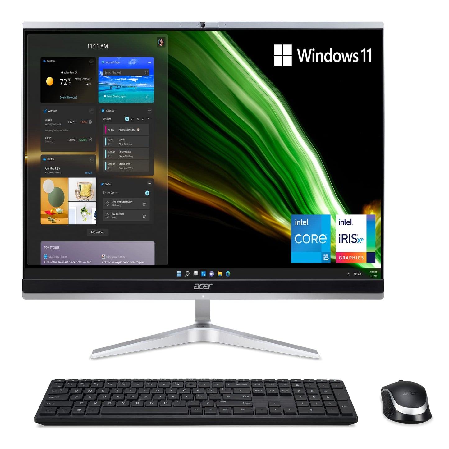 Acer Aspire C24-1700 24": Intel i3 12th Gen, 8GB RAM, 256GB SSD, Black