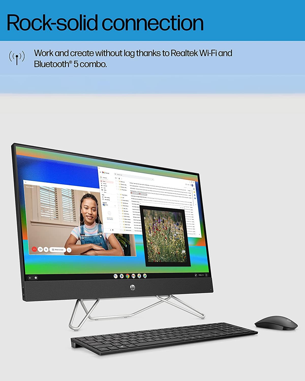 Brand New Original 👌 All in One (AIO) Newest Model 2025 HP 24-CB1005 24"FHD, Intel Core I5 With Intel Turbo Boost Technology, Intel Iris Xe Graphics, 8GB DDR4-3200 MHz RAM (1 X 8 GB) , 512GB SSD,  Non Touch, Windows 11 Pro, Black