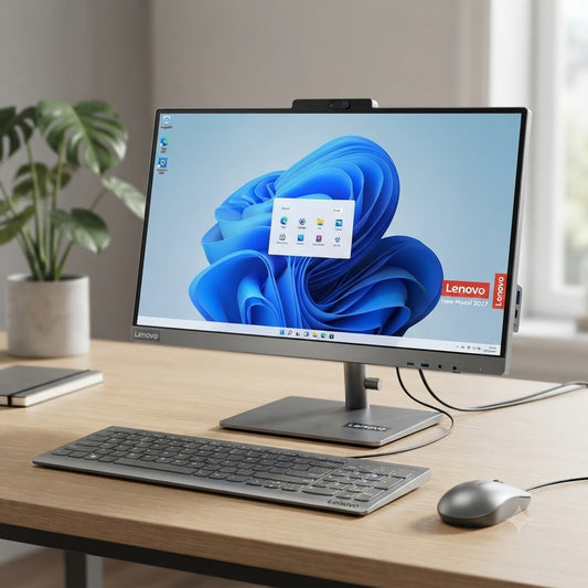 New Model 2027: Lenovo IdeaCentre AIO 24IRH9 | 24" FHD | Intel i3-1315U | 8GB DDR5 | 512GB SSD | Intel UHD | Win 11 | Grey | Wired Keybd & Mouse