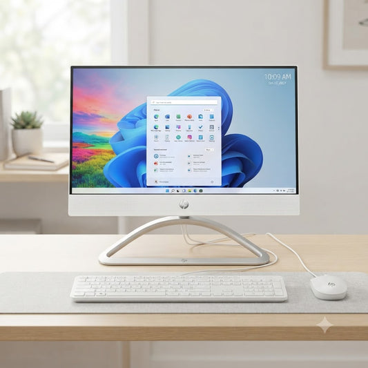 New 2027 Model: HP Pavilion 24-K1305ST | 23.8" Touch | Intel i7 | 16GB | 256GB SSD+1TB HDD | MX350 2GB | Win 11 | White | Wired Keybd & Mouse