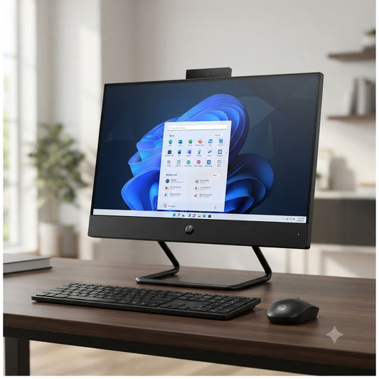 New 2027 Model: HP 24-CR0126NH AIO All-in-One | 23.8" Touch FHD | Intel Core i7 | 8GB DDR4 RAM | 512GB SSD | Win 11 Pro | BLACK | Keyboard & Mouse