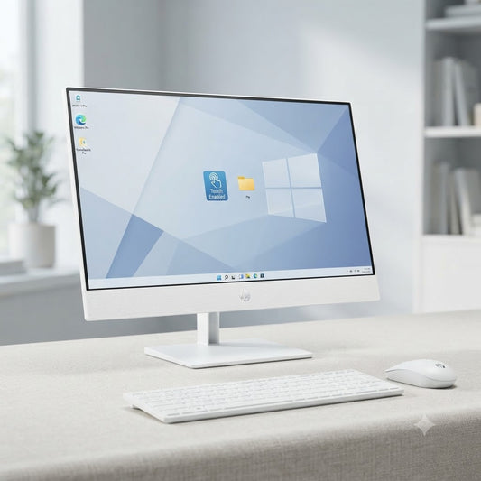 New 2027 Model: HP 24-CR0125NH AIO All-in-One | 23.8" Touch FHD | Intel Core i7 | 8GB DDR4 RAM | 512GB SSD | Win 11 Pro | WHITE | Keyboard & Mouse