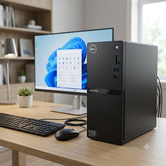 New Model 2027: Dell Vostro 3030 Desktop | Intel i7-12700 | 8GB DDR5 | 1TB SSD | Intel UHD | Win 11 Pro | Black | Wired Keybd & Mouse