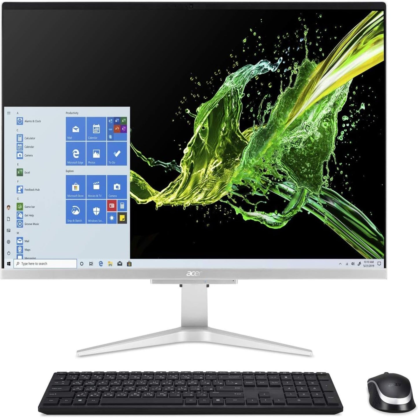 Brand New Original 👌 All in One (AIO) Newest Model 2025 Acer ASPIRE AIO C27-962 INTEL ® Core™ I5 |8GB |1TB  27” Full HD  NON TOUCH|  2GB VGA Graphic |WIN10| SILVER/BLACK | One Year Warranty Brand New *