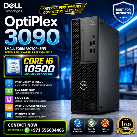 New Model 2027: Dell OptiPlex 3090 SFF | Intel i5 10th Gen | 8GB DDR4 | 512GB SSD | Win 11 Pro | Black | Keybd & Mouse