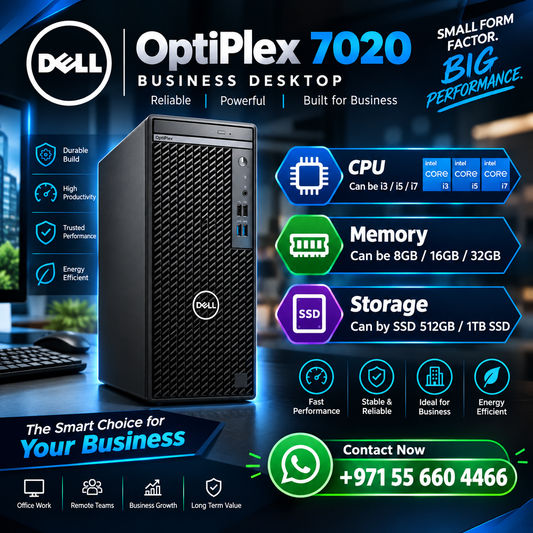 New Model 2027: Dell OptiPlex 7020 Tower | Intel i7 | 16GB DDR5 | 1TB SSD | Intel UHD | Win 11 Pro | Black | Wired Keybd & Mouse