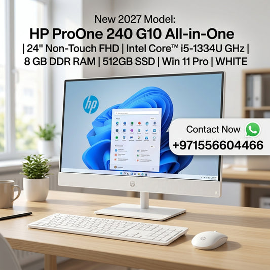 New 2027 Model: HP ProOne 240 G10 All-in-One | 24" None Touch FHD | Core™️ I5 -1334U GHz | 8 GB DDR RAM | 512GB SSD | Win 11 Pro | WHITE | Keyboard & Mouse