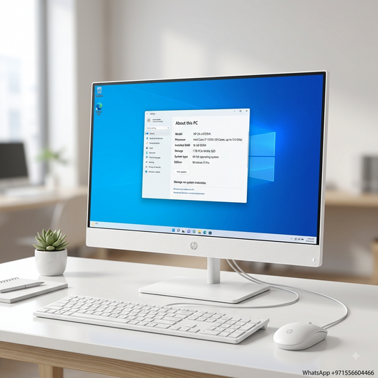 New 2027 Model: HP 24-CR0129NH AIO All-in-One | 23.8" FHD | Intel Core i7-1355U | 16GB RAM | 1TB SSD | Win 11 Pro | White | Wired Keyboard & Mouse