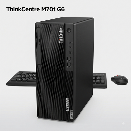 New Model 2027: Lenovo ThinkCentre M70t G6 Desktop | Intel Core Ultra 7 265 | 8GB DDR | 512GB SSD | Intel UHD | DOS | Black | Wired Keybd & Mouse