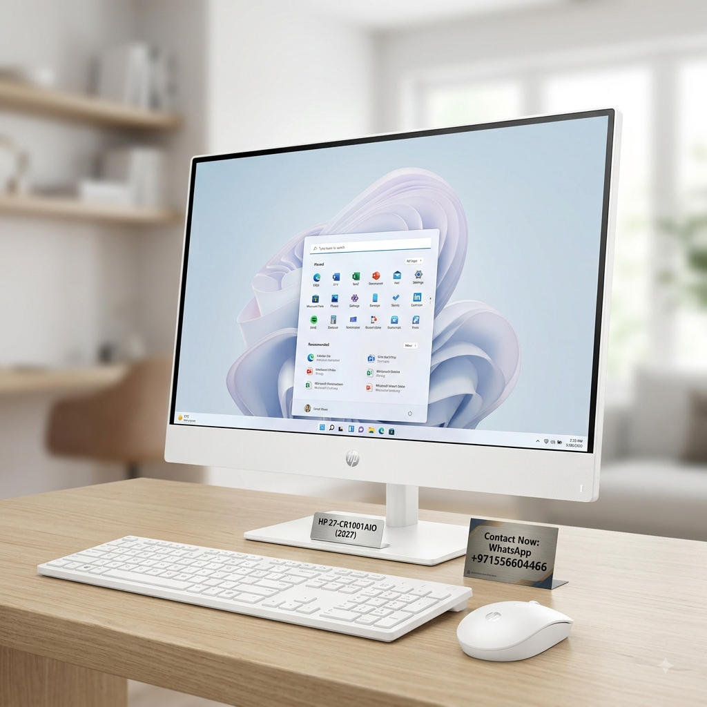 New Model 2027: HP 27-CR1001AIO | 27" Touch | Intel Ultra 7 255U | 16GB | 512GB SSD | Intel Graphics | Win 11 Home | White | Wireless Keybd & Mouse