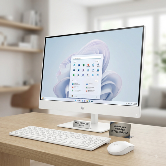 New Model 2027: HP 27-CR1001AIO | 27" Touch | Intel Ultra 7 255U | 16GB | 512GB SSD | Intel Graphics | Win 11 Home | White | Wireless Keybd & Mouse
