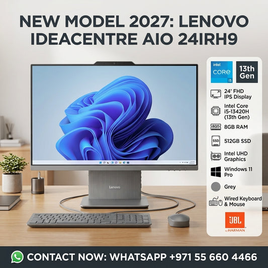 New Model 2027: Lenovo IdeaCentre AIO 24IRH9 | 24" FHD | Intel i5-13420H | 8GB | 512GB SSD | Intel UHD | Win 11 Pro | Grey | Wired Keybd & Mouse