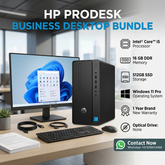 New Model 2027: HP ProDesk MT | Intel i5 | 16 GB DDR | 512GB SSD | Win 11 Pro | Black | Keybd & Mouse | Desktop Business & Home PC