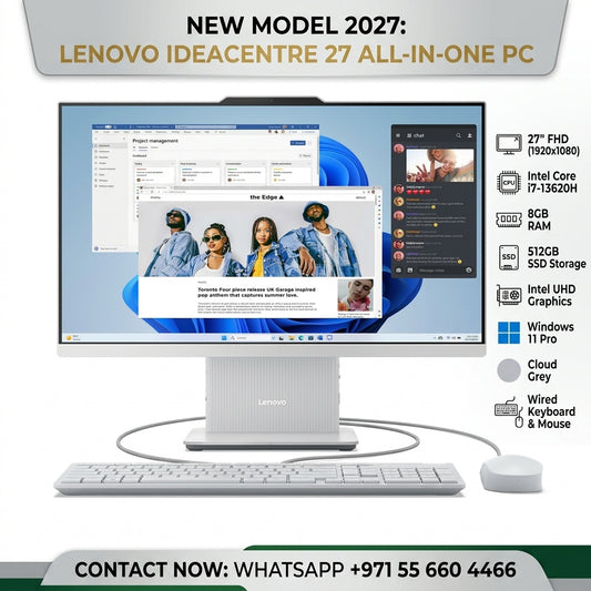 New Model 2027: Lenovo IdeaCentre 27 | 27" FHD | Intel i7-13620H | 8GB | 512GB SSD | Intel UHD | Win 11 Pro | Grey | Wired Keybd & Mouse