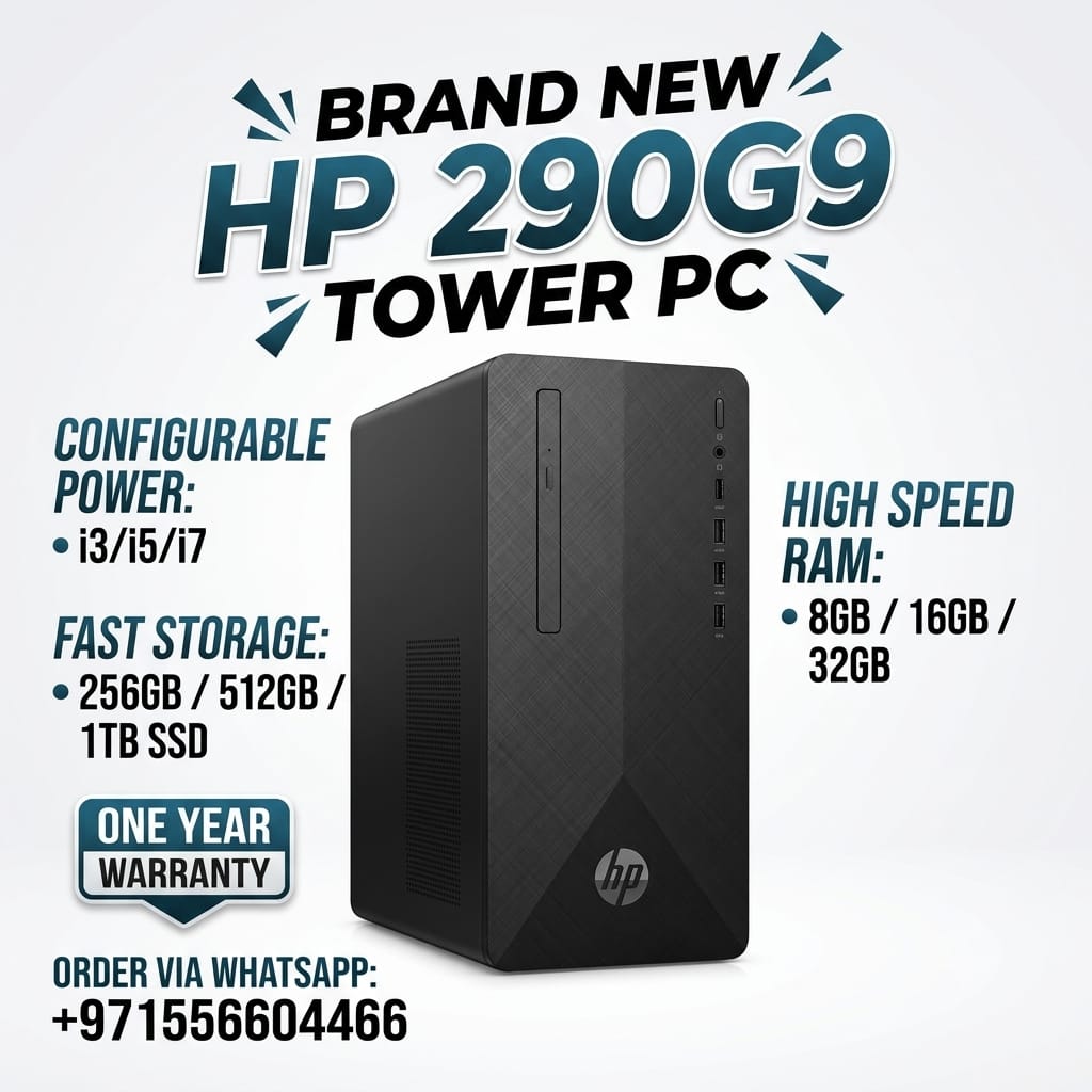 New Model 2027: HP 290 G9 MT | Intel i7 | 8GB DDR | 512GB SSD | Win 11 Pro | Black | Keybd & Mouse | Desktop Business & Home PC