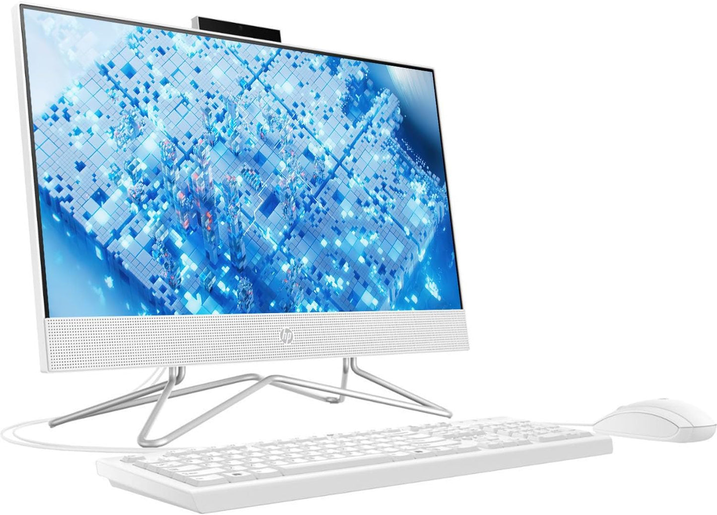 HP All-in-One Desktop, 21.5 FHD Screen, Intel Celeron J4025, 16GB RAM,  512GB SSD, Webcam, HDMI, Media Card Reader, Wi-Fi, Wired KB & Mouse,  Windows 11 Home 