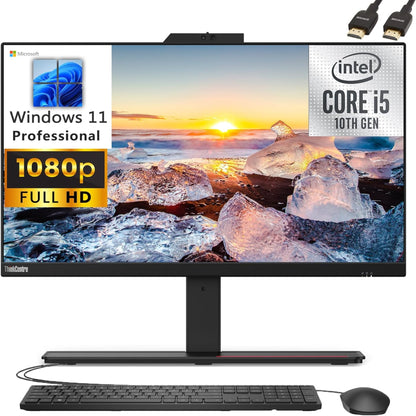 Business AIO Lenovo M90 This 23.8" FHD touchscreen PC features an Intel Core i7, 16GB DDR5 RAM, and a 512GB NVMe SSD. It comes with Intel Iris Xe Graphics and Windows 11 Pro A wireless keyboard and mouse are included, plus a 3-year warranty.