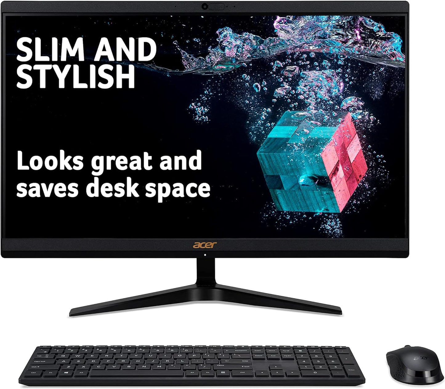 Brand New Original 👌 All in One (AIO) Newest Model 2025 Acer Aspire C24-1700 All-in-One PC - (Intel Core i3-1235U, 8 GB, 256GB SSD, 23.8 Inch Full HD Display, Wireless Keyboard and Mouse, Windows 11, Black)